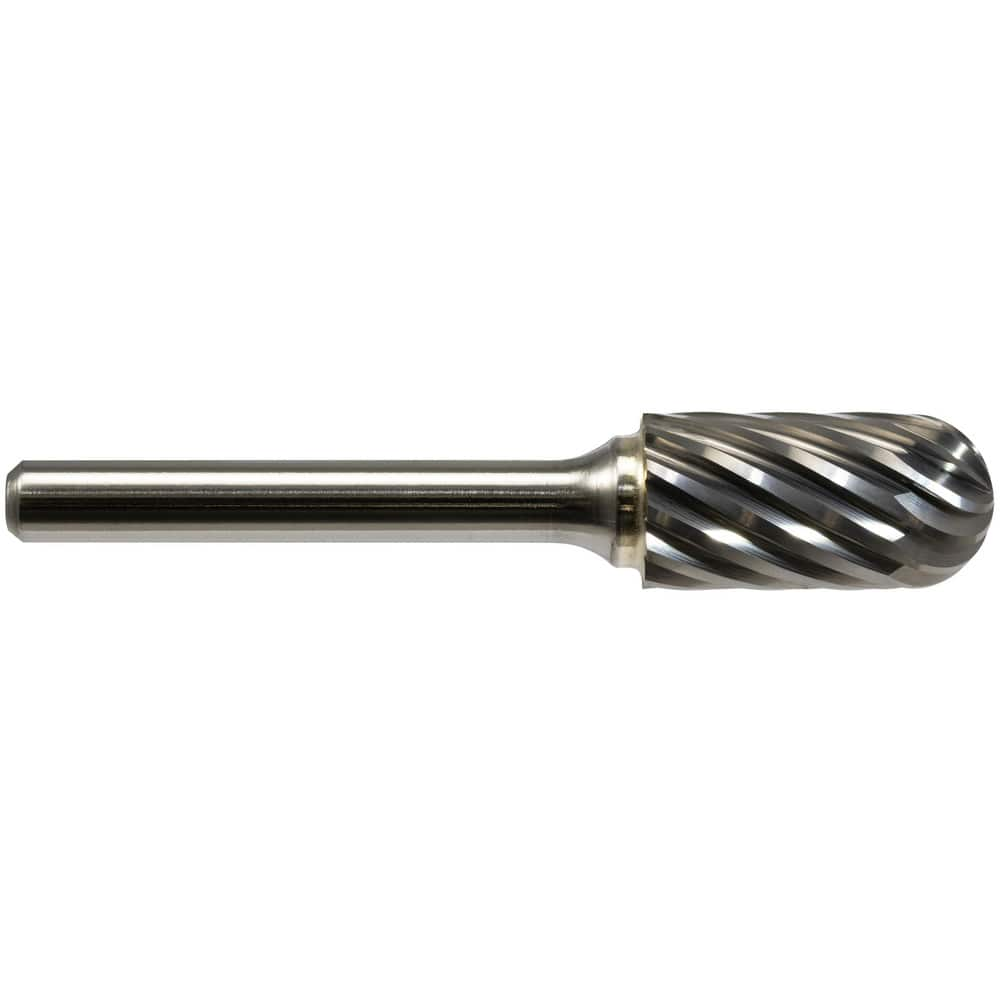 Burrs; Head Material: Solid Carbide; Head Shape: Cylinder with Radius; Tooth Style: Steel Cut; Shank Diameter (Decimal Inch): 1/4; Length of Cut (Inch): 3/4; Overall Length (Inch): 6-3/4; Head Length (Decimal Inch): 0.7500; Head Coating: None; Head Length