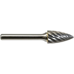 Burrs; Head Material: Solid Carbide; Head Shape: Tree With Pointed End; Tooth Style: Steel Cut; Shank Diameter (Decimal Inch): 1/4; Length of Cut (Inch): 3/4; Overall Length (Inch): 2-1/2; Head Length (Decimal Inch): 0.7500; Head Coating: None; Head Lengt