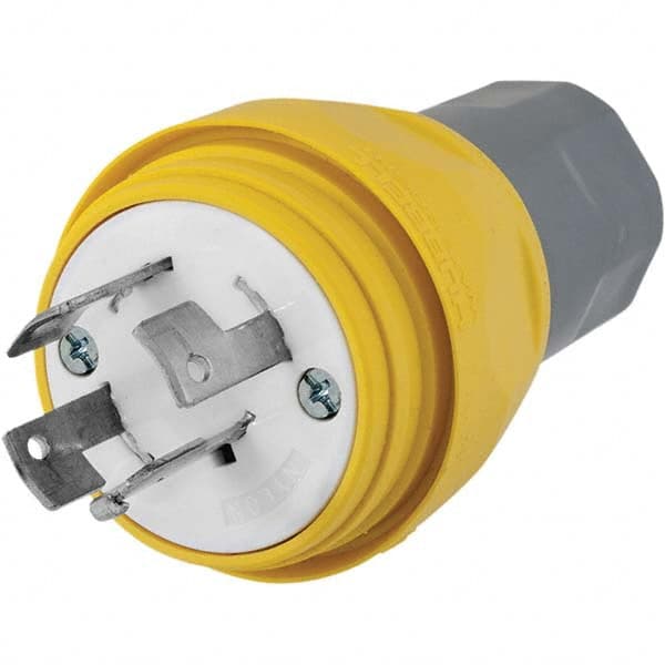 Hubbell Wiring Device-Kellems - 125/250 VAC 20A NonNEMA Industrial Twist Lock Plug - Exact Industrial Supply