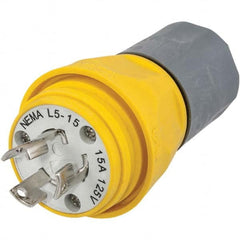 Hubbell Wiring Device-Kellems - 125V 15A NEMA L5-15P Industrial Twist Lock Plug - Exact Industrial Supply