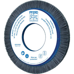 PFERD - Wheel Brushes; Outside Diameter (Inch): 14 ; Wire Type: Crimped; Round ; Fill Material: Nylon ; Trim Length (Inch): 1-1/2 ; Filament Wire Diameter Range: 0.0300 & Above ; Maximum RPM: 1800.000 - Exact Industrial Supply