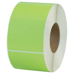 Value Collection - Pack of 4 Rolls, 1,000 Labels per Roll, 4" x 6" Green Topcoated Facestock Thermal Labels - Exact Industrial Supply