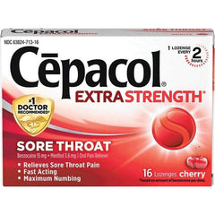 Cepacol - Cherry Flavor Cough Drop Lozenges - Sore Throat Relief - Exact Industrial Supply