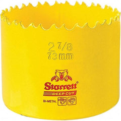 Starrett - 2-7/8" Diam, 2" Cutting Depth, Hole Saw - High Speed Steel Saw, Toothed Edge - Exact Industrial Supply