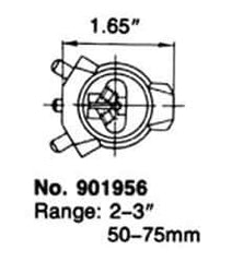 Mitutoyo - 2 to 3" Bore Gage Measuring Head - Replacement Head for 545-136S, Bore Gages 06253595, 06253538, 06253470 - Exact Industrial Supply