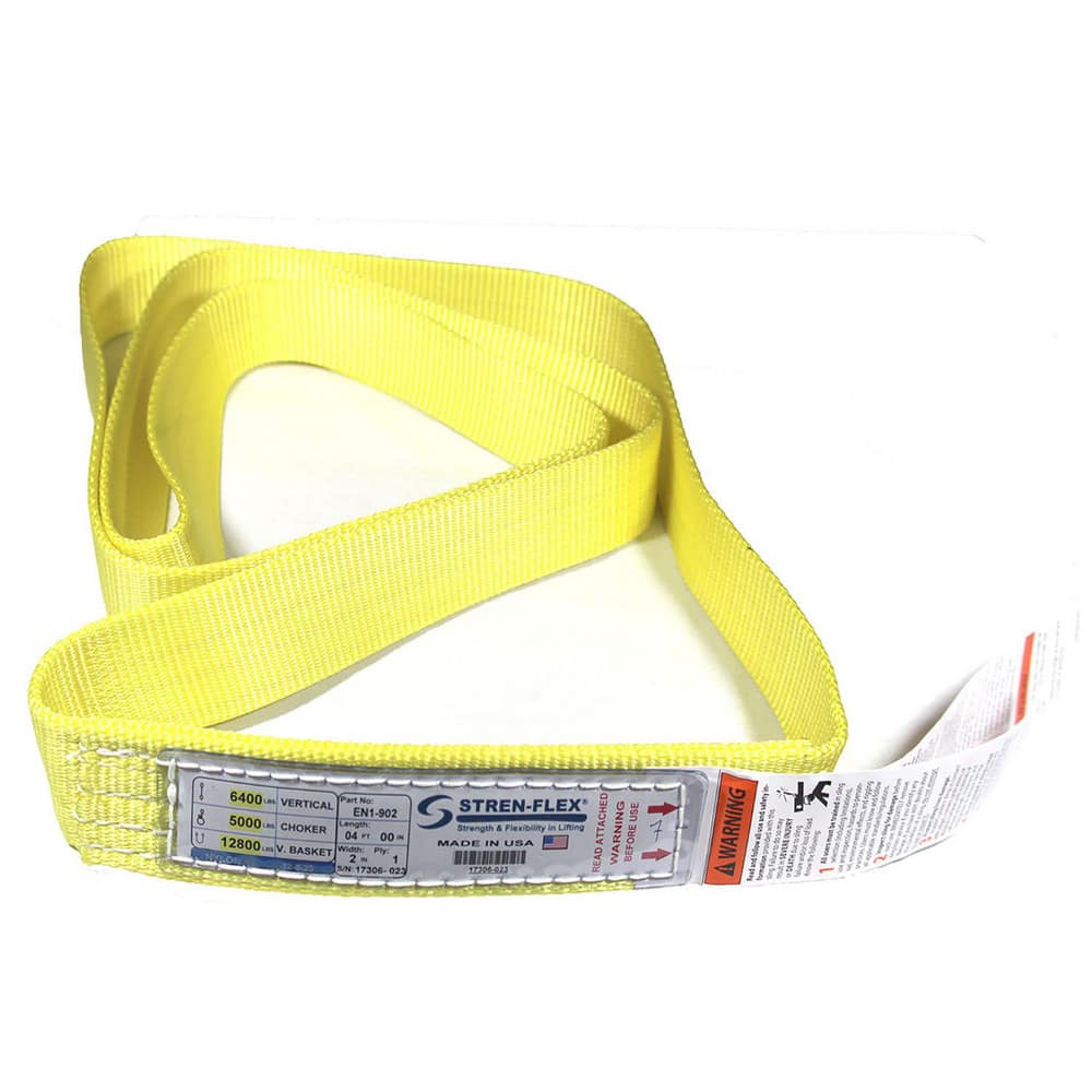 Slings & Tiedowns (Load-Rated); Sling Type: Endless; Length (Feet): 20; Vertical Capacity (Lb.): 6200; Choker Capacity (Lb.): 4960; Width (Inch): 2; Basket Capacity (Lb.): 12400; Eye Type: No Eye; Sling Material: Nylon; Sling Width: 2 in; Number Of Plies: