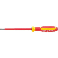 Precision & Specialty Screwdrivers; Tool Type: Insulated Slotted Screwdriver; Blade Length (mm): 4; Shaft Length: 100 mm; Handle Length: 205 mm; Handle Color: Yellow; Orange; Finish: Gunmetal; Body Material: Chrome Alloy Steel; Insulated: Yes; Overall Len