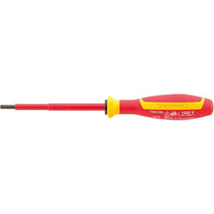 Precision & Specialty Screwdrivers; Tool Type: Torx Screwdriver; Blade Length (mm): 4; Shaft Length: 100 mm; Handle Length: 205 mm; Handle Color: Yellow; Orange; Finish: Gunmetal; Body Material: Chrome Alloy Steel; Insulated: Yes; Overall Length (Inch): 8