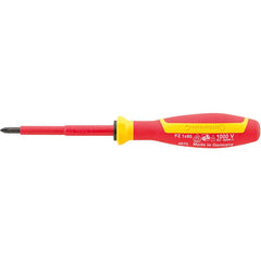 Precision & Specialty Screwdrivers; Tool Type: Pozidriv Screwdriver; Blade Length (mm): 4; Shaft Length: 100 mm; Handle Length: 215 mm; Handle Color: Yellow; Orange; Finish: Gunmetal; Body Material: Chrome Alloy Steel; Insulated: Yes; Overall Length (Inch