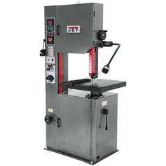 Jet - 15-1/2 Inch Throat Capacity, Variable Speed Pulley Vertical Bandsaw - 82 to 330 (Low), 985 to 3950 (High) SFPM, 2 HP, Three Phase - Exact Industrial Supply