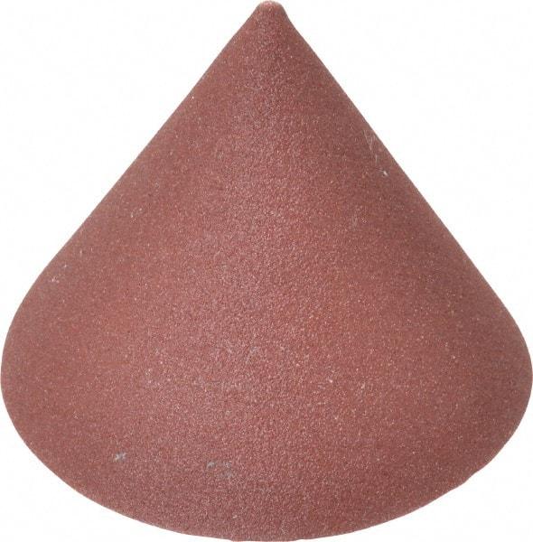 Superior Abrasives - 1-1/2" Diam 180 Grit 60° Included Angle Cone Center Lap - Aluminum Oxide, Very Fine Grade, Lock Nut Mount - Exact Industrial Supply