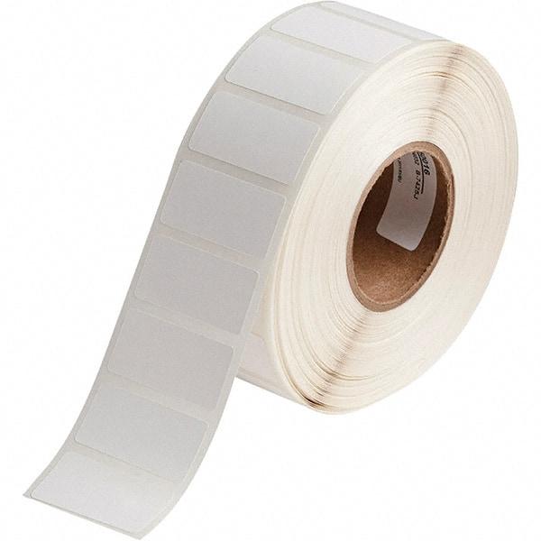 Brady - 1-1/2" Wide x 3/4" Long, White Polypropylene Inkjet Label - For BradyJet J2000 - Exact Industrial Supply