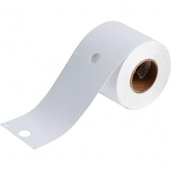 Brady - 5-3/4" Wide x 3-1/4" Long, White Polyester Inkjet Label - For BradyJet J2000 - Exact Industrial Supply