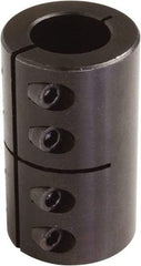 Climax Metal Products - 3/8" Inside x 7/8" Outside Diam, One Piece Split Clamping Collar - 1-3/8" Long - Exact Industrial Supply