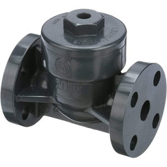 Asahi/America - 1-1/2" PVC Check Valve - Spring Check, Flanged, 150 WOG - Exact Industrial Supply