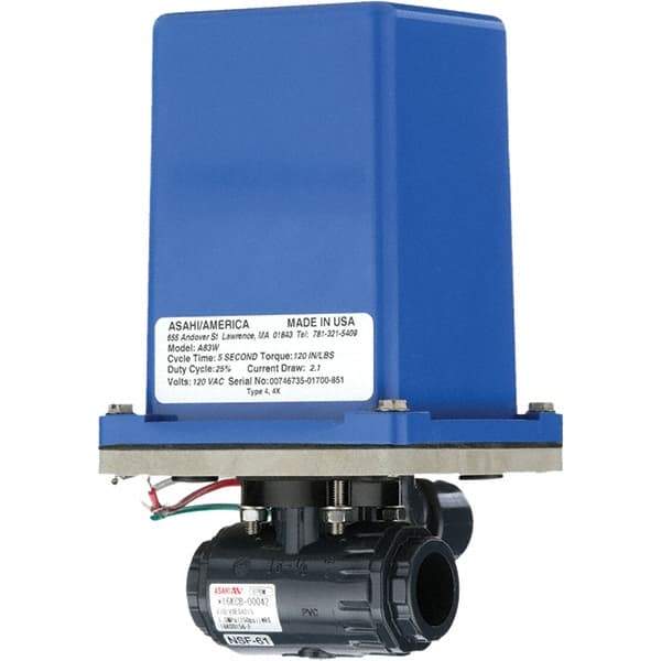 Asahi/America - Actuated Ball Valves   Actuator Type: Electric    Pipe Size: 1 (Inch) - Exact Industrial Supply