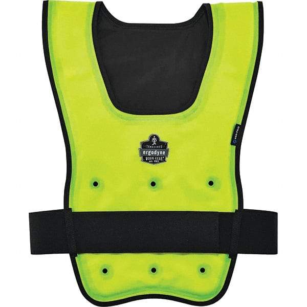 Ergodyne - Size S/M, Lime Cooling Vest - 32 to 40" Chest, Hook & Loop, Nylon - Exact Industrial Supply