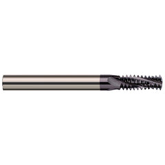 Harvey Tool - 10-32 Internal/External 32 TPI 3/16" Shank 3-Flute Solid Carbide Helical Flute Thread Mill - Exact Industrial Supply