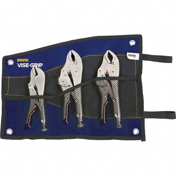 Irwin - Locking Pliers Plier Type: Locking Pliers Jaw Style: Straight; Curve w/Wire Cutter; Long Nose - Exact Industrial Supply