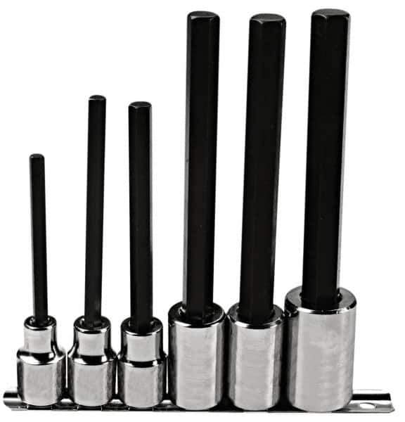 Proto - 6 Piece 1/2" Drive Inch Hex Bit Socket Set - 1/4 to 5/8" Hex - Exact Industrial Supply