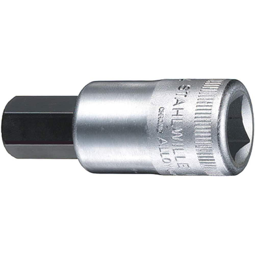 Hand Hex & Torx Bit Sockets; Socket Type: Hex Bit Socket; Hex Size (Inch): 1/2 in; Bit Length: 20 mm; Insulated: No; Tether Style: Not Tether Capable; Material: Chrome Alloy Steel; Finish: Chrome-Plated; Overall Length (Decimal Inch): 2.3700; Non-sparking