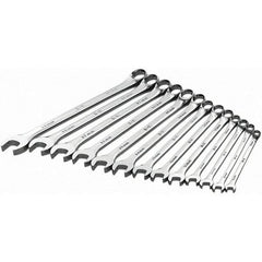 SK - 13 Piece, Combination Wrench Set - Metric System of Measurement, Chrome Finish - Exact Industrial Supply