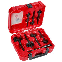 Drill Bit Set: Auger Drill Bits, High Speed Steel Bright/Uncoated, Standard, Hex Shank