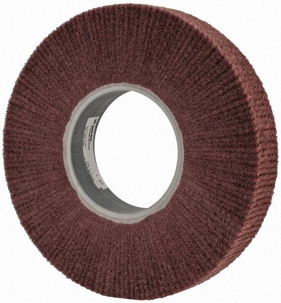 3M - 12" Diam Aluminum Oxide Finishing Flap Wheel - 5" Hole, 2" Wide, Density 3, Nonwoven, Fine Grade, 2,500 Max RPM - Exact Industrial Supply