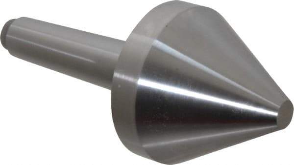 Riten - 2-3/4" Head Diam, Hardened Tool Steel Bull Nose Point Solid Dead Center - 3MT Morse Taper, 2-3/4" Point Diam, 1.939" Point Length, 2-61/64" OAL - Exact Industrial Supply