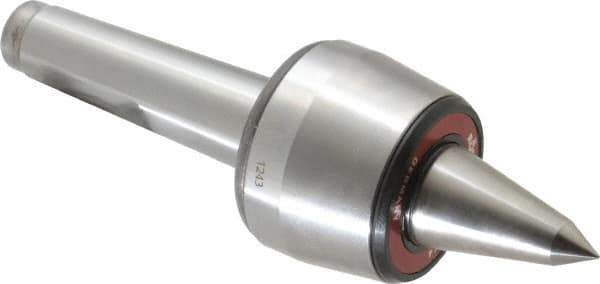 Rohm - MT4 Taper Shank, 2.755" Head Diam 500 Lb Capacity Live Center - 3,800 Max RPM, 2-3/32" Head Length, 1.2598" Point Diam, 2.087" Point Len, 1,100 Lb Max Workpc, 8.583" OAL, Long Point - Exact Industrial Supply