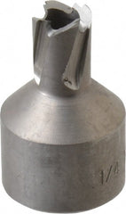 Hougen - 1/4" Diam x 1/4" Deep High Speed Steel Annular Cutter - Exact Industrial Supply