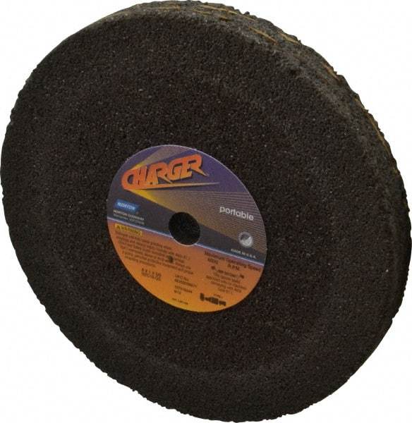 Norton - 8" Diam x 5/8" Hole x 1" Thick, Q Hardness, 16 Grit Surface Grinding Wheel - Zirconia Alumina/Silicon Carbide Blend, Type 1, Very Coarse Grade, 6,000 Max RPM, No Recess - Exact Industrial Supply