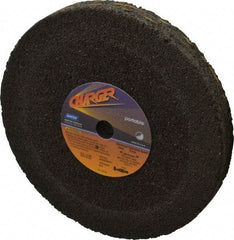 Norton - 8" Diam x 5/8" Hole x 1" Thick, Q Hardness, 16 Grit Surface Grinding Wheel - Zirconia Alumina/Silicon Carbide Blend, Type 1, Very Coarse Grade, 6,000 Max RPM, No Recess - Exact Industrial Supply