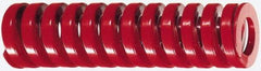 Dayton Lamina - 2" Hole Diam, 1" Rod Diam, 12" Free Length, Red Die Spring - 42.6 Lb Max Deflection, 3.6" Max Deflection, Heavy Duty, Chromium Vanadium Steel - Exact Industrial Supply