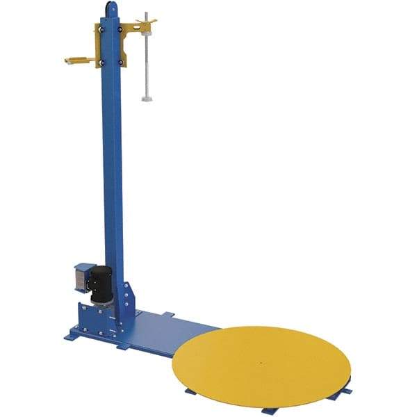 Vestil - 48 Inch Diameter, 4 to 6 Pallets per Hour, Semi Automatic, Light Duty Stretch and Pallet Wrap Machine - 4,000 Lbs. Capacity, 3 to 12 RPM, 2-3/8 Inch High - Exact Industrial Supply