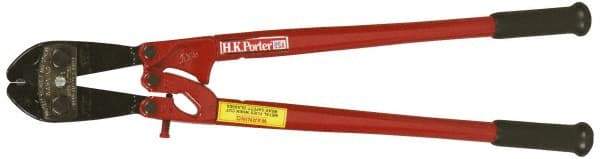 H.K. Porter - 24" OAL, 7/16" Capacity, Bolt Cutter - Oval Head, Rubber Grips Handle - Exact Industrial Supply