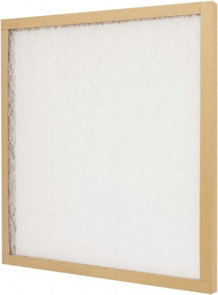 Value Collection - 18" Noml Height x 18" Noml Width x 1" Noml Depth, <20% Capture Efficiency, Panel Air Filter - MERV 4, Fiberglass, Integrated Chipboard Frame, 300 Max FPM, For Any Unit - Exact Industrial Supply