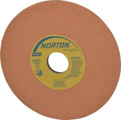 Norton - 7" Diam x 1-1/4" Hole x 1/4" Thick, M Hardness, 150 Grit Surface Grinding Wheel - Aluminum Oxide, Type 1, Very Fine Grade, 3,600 Max RPM, Vitrified Bond, No Recess - Exact Industrial Supply