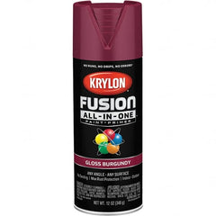 Krylon - Spray Paints Type: Acrylic Enamel Spray Paint Color: Burgundy - Exact Industrial Supply