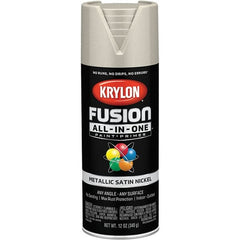 Acrylic Enamel Spray Paint: Nickel, Metallic, 12 oz Use on Spray