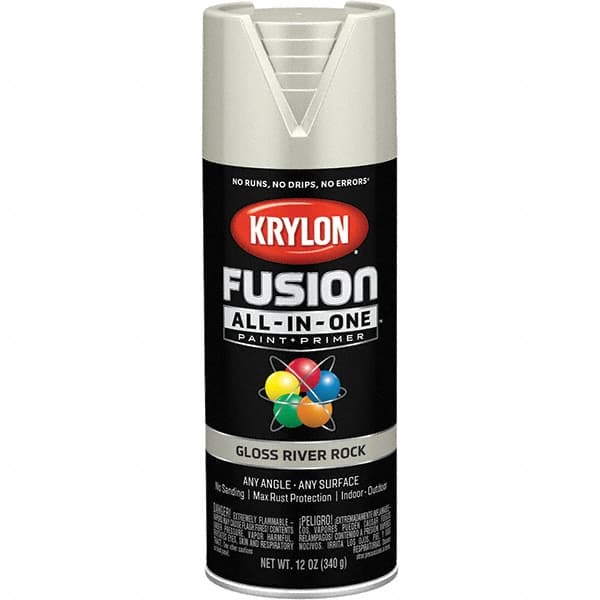 Krylon - Spray Paints Type: Acrylic Enamel Spray Paint Color: River Rock - Exact Industrial Supply