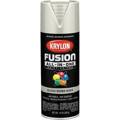 Krylon - Spray Paints Type: Acrylic Enamel Spray Paint Color: River Rock - Exact Industrial Supply