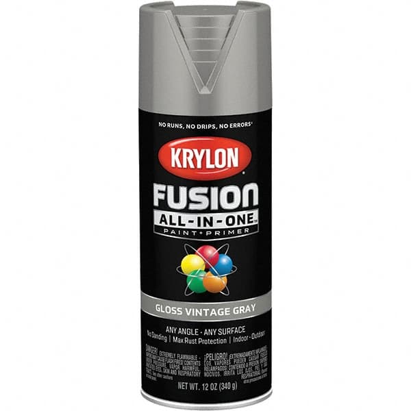 Krylon - Spray Paints Type: Acrylic Enamel Spray Paint Color: Vintage Gray - Exact Industrial Supply