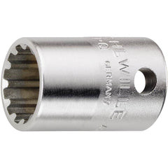 Specialty Sockets; Type: Spline Socket; Drive Size: 0.375 in; Socket Size: SP14; Insulated: No; Non-sparking: No; Tether Style: Not Tether Capable; Features: Thin wall; Finish/Coating: Chrome-Plated; Finish: Chrome-Plated; Drive Size: 0.375 in; Socket Typ