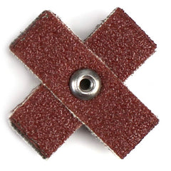 Superior Abrasives - Cross & Square Pads; Pad Type: Cross ; Abrasive Material: Aluminum Oxide ; Pad Width (Inch): 3/8 ; Pad Length (Inch): 1 ; Grit: 80 ; Grade: General Purpose - Exact Industrial Supply
