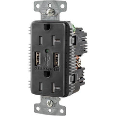 Hubbell Wiring Device-Kellems - USB Receptacles Number of USB Ports: 2 Number of Receptacles: 2 - Exact Industrial Supply