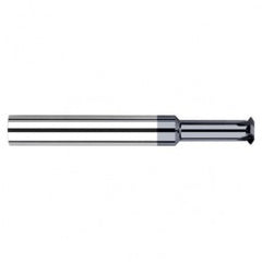 0.0800″ Cutter Diameter × 0.2500″ (1/4″) Reach Carbide Single Form #4 Thread Milling Cutter for Hardened Steels, 3 Flutes, AlTiN Nano Coated - Exact Industrial Supply