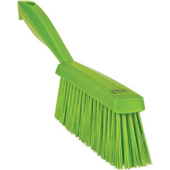 Vikan - 14" OAL, Polyester Staple Set Bench Brush - 2" Bristle Length, 6-3/8" Long Head, Straight Polypropylene Handle, Lime Green - Exact Industrial Supply