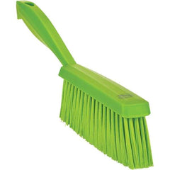 Vikan - 14" OAL, Polyester Staple Set Bench Brush - 2" Bristle Length, 6-3/8" Long Head, Straight Polypropylene Handle, Lime Green - Exact Industrial Supply