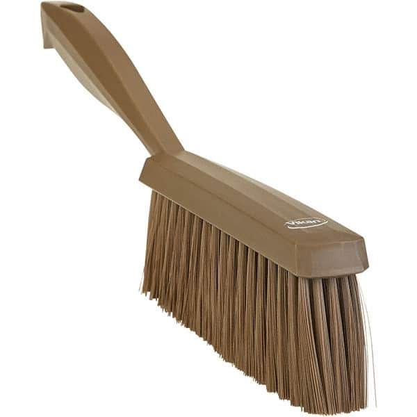 Vikan - 14" OAL, Polyester Staple Set Bench Brush - 2" Bristle Length, 6-3/8" Long Head, Straight Polypropylene Handle, Brown - Exact Industrial Supply